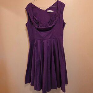 Heroecol Purple Pinup Style Swing Dress XL